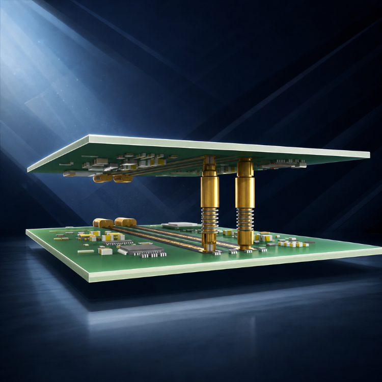 Board to Board Bullets & Interposers Products >> RF/Microwave Cables & Interconnect >> RF Board Mount PCB Connectors & B